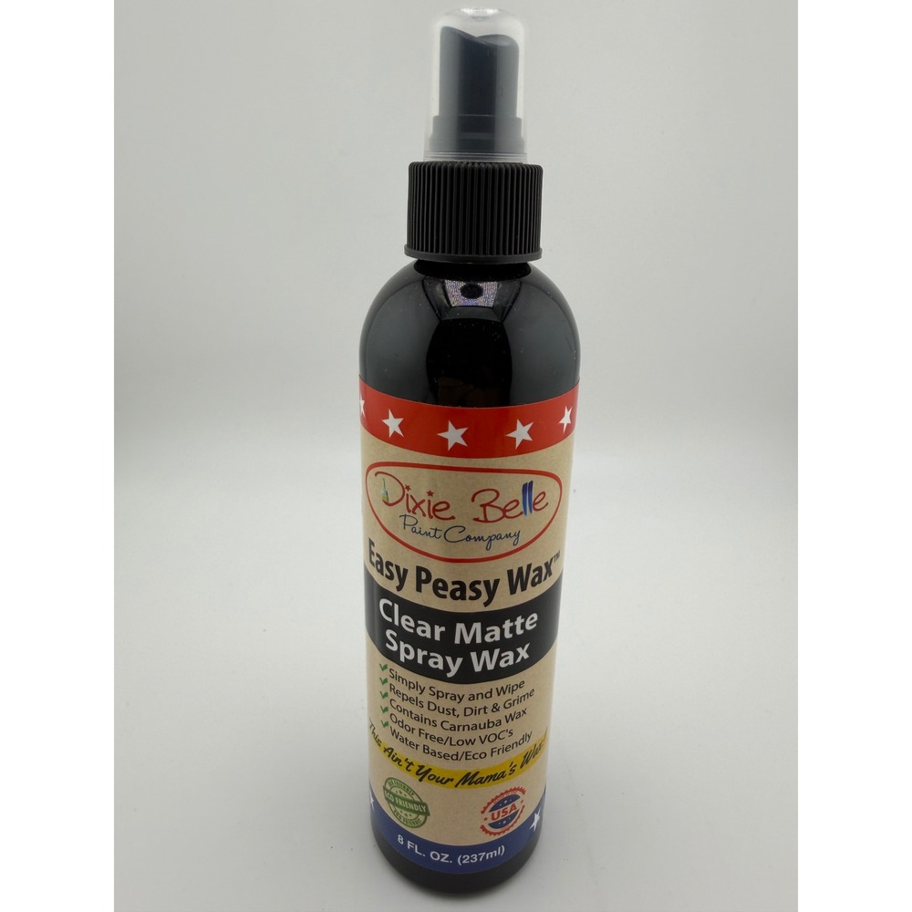 Dixie Belle Paint Company Easy Peasy Wax Clear Matte Spray Wax 8oz Furniture Top